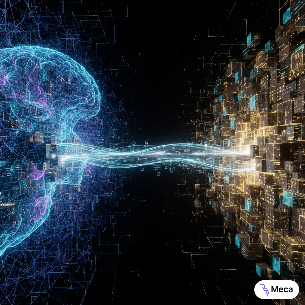 Diagramme d'architecture RAG montrant le pont entre la puissance des LLM et les connaissances d'entreprise pour des systèmes d'IA fiables